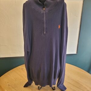 Polo by Ralph Lauren Men's  Blue Zip-Up Sweater